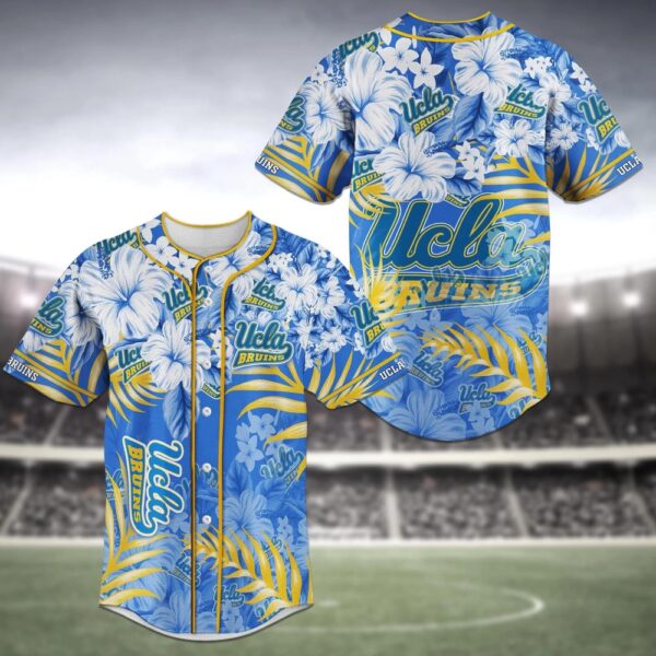 NCAA UCLA Bruins Baseball Jersey Shirt Flower