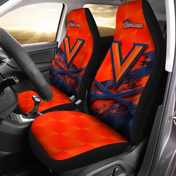 NCAA Virginia Cavaliers Car Seat Covers Orange Blue