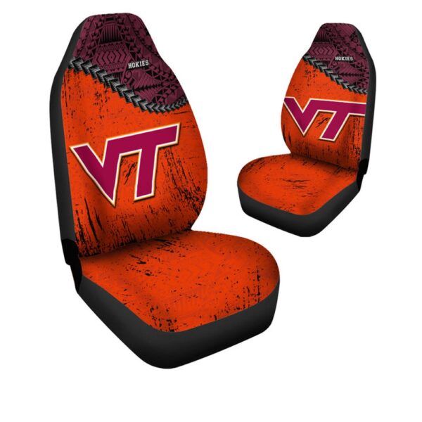 NCAA Virginia Tech Hokies Car Seat Covers Orange Maroon  Drive in Collegiate Comfort