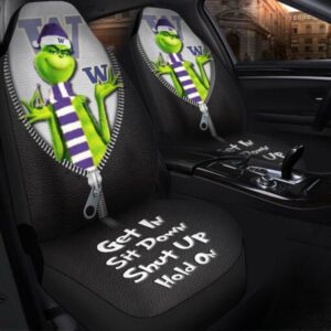 NCAA Washington Huskies Car Seat Covers The Grinch Christmas 2