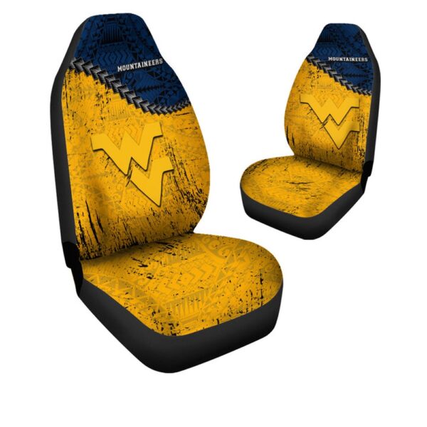 NCAA West Virginia Mountaineers Car Seat Covers Gold Blue