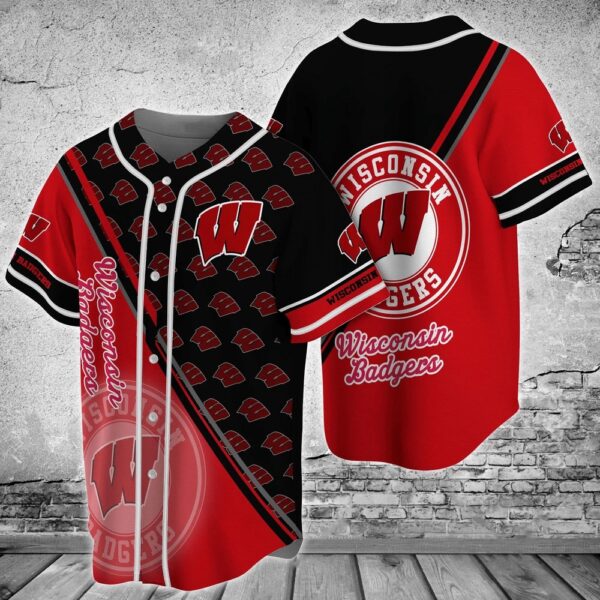 NCAA Wisconsin Badgers Baseball Jersey Shirt Streetwise Homerun