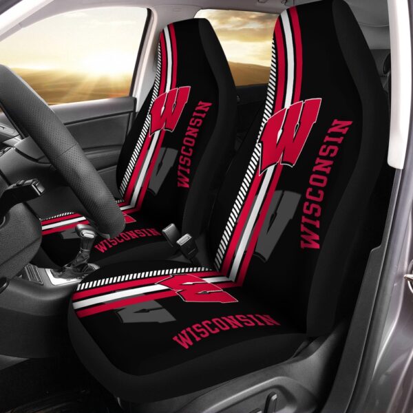 NCAA Wisconsin Badgers Car Seat Covers Drive in Collegiate Comfort