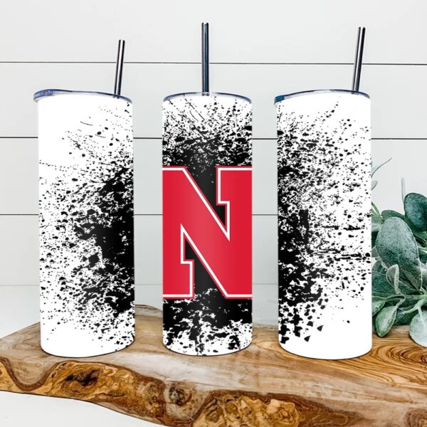 Nebraska Cornhuskers Football Skinny Tumbler Collegiate Elegance Sips