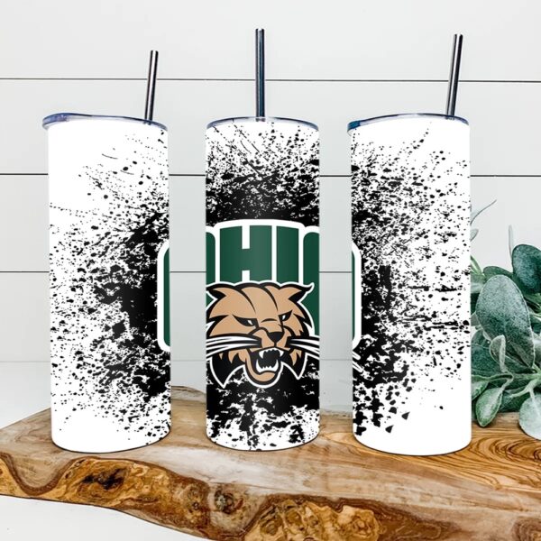 Ohio Bobcats Football Skinny Tumbler Collegiate Elegance Sips