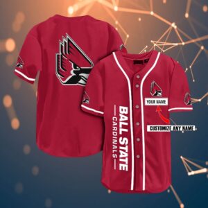 Personalized NCAA Ball State Cardinals Baseball Jersey Shirt Urban Baller Chic