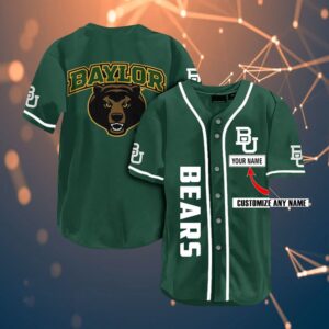 Personalized NCAA Baylor Bears Baseball Jersey Shirt Urban Baller Chic