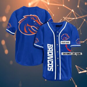 Personalized NCAA Boise State Broncos Baseball Jersey Shirt Urban Baller Chic