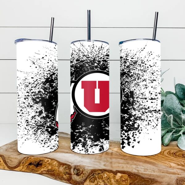 Utah Utes Football Skinny Tumbler Collegiate Elegance Sips