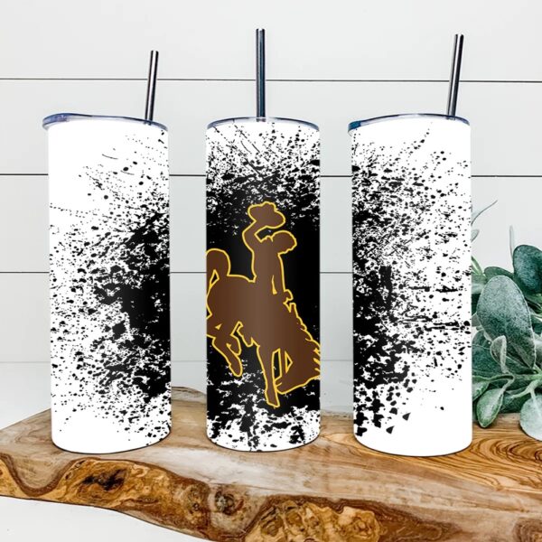 Wyoming Cowboys Football Skinny Tumbler Collegiate Elegance Sips