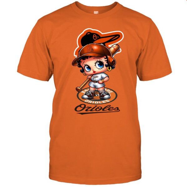 NCAA Baltimore Baseball Girl Betty Boop T-Shirt