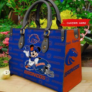 NCAA Boise State Broncos Mickey Women Leather Hand Bag