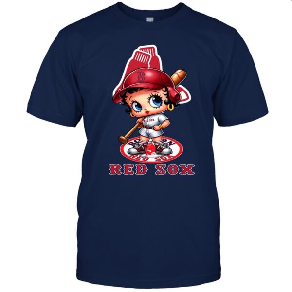 NCAA Boston Baseball Girl Betty Boop T-Shirt