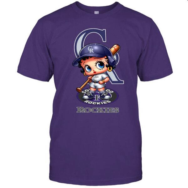 NCAA Colorado Baseball Girl Betty Boop T-Shirt