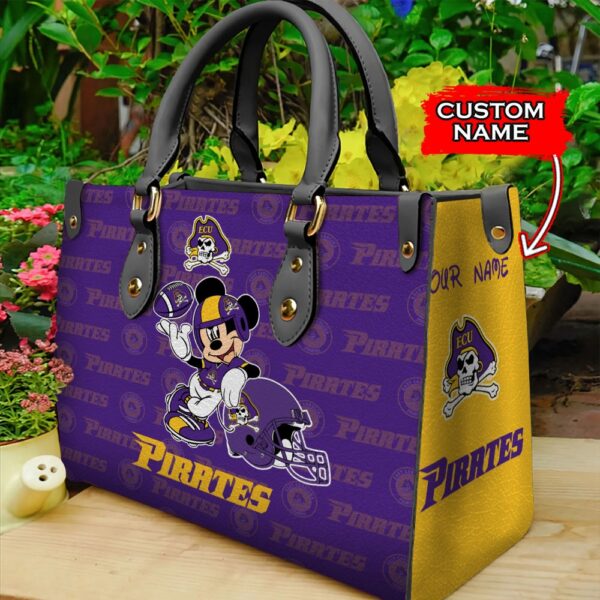 NCAA East Carolina Pirates Mickey Women Leather Hand Bag