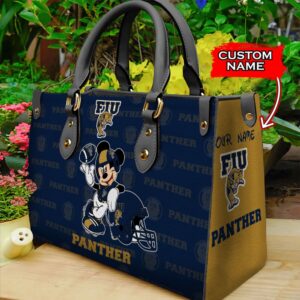 NCAA FIU GOLDEN PANTHERS Mickey Women Leather Hand Bag