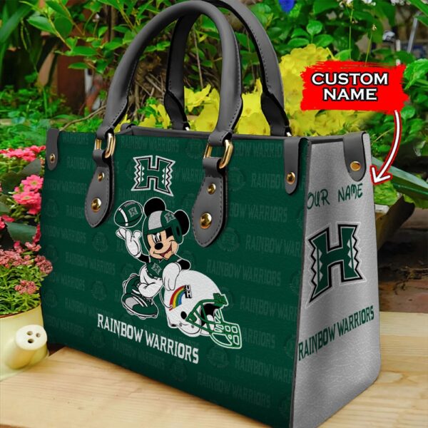 NCAA Hawaii Rainbow Warriors Mickey Women Leather Hand Bag