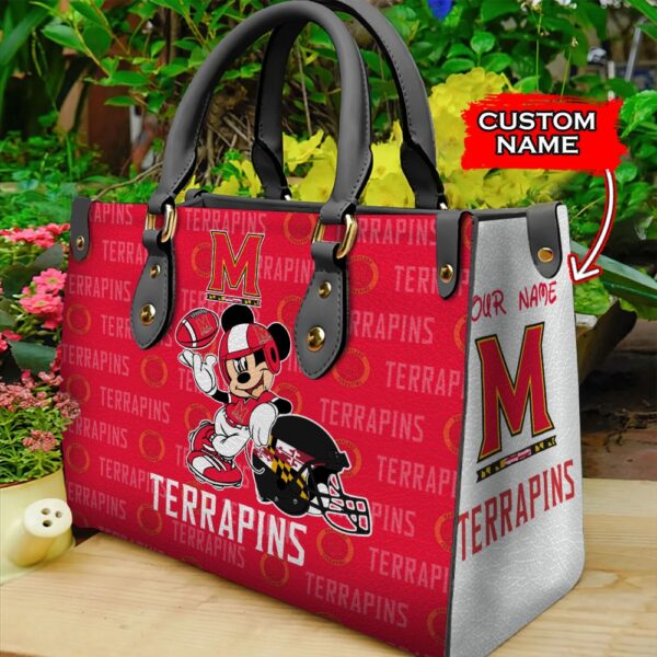 NCAA Maryland Terrapins Mickey Women Leather Hand Bag