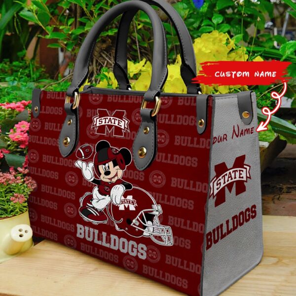 NCAA Mississippi State Bulldogs Mickey Women Leather Hand Bag