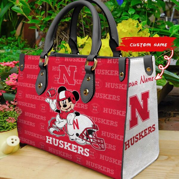 NCAA Nebraska Cornhuskers Mickey Women Leather Hand Bag