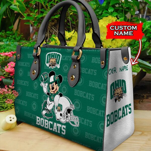 NCAA Ohio Bobcats Mickey Women Leather Hand Bag