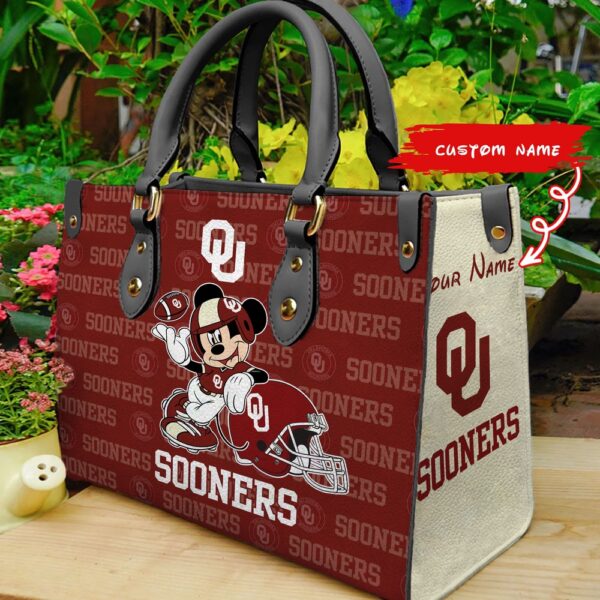 NCAA Oklahoma Sooners Mickey Women Leather Hand Bag
