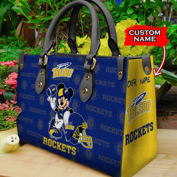 NCAA Toledo Rockets Mickey Women Leather Hand Bag