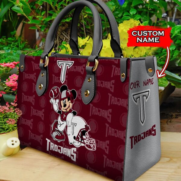 NCAA Troy Trojans Mickey Women Leather Hand Bag