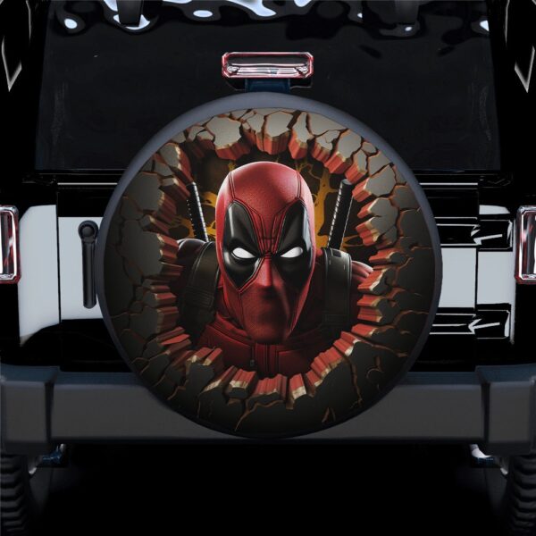 3D Deadpool Car Spare Tire Covers Gift For Campers