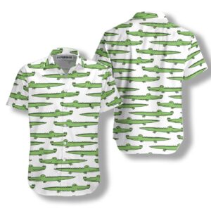 Alligator Seamless Pattern Shirt For Men Hawaiian Shirt
