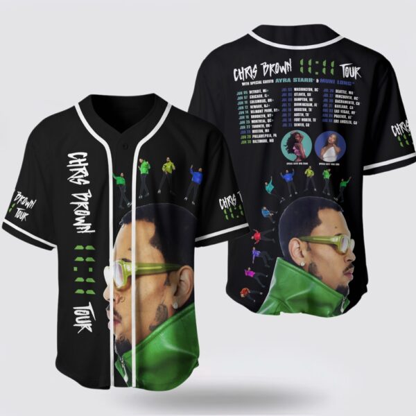 Chris Brown 11.11 Tour 2024 Baseball Shirt