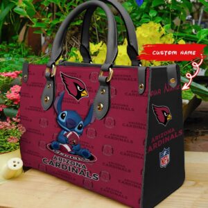 Custom Name NFL Arizona Cardinals Stitch Women Hand Bag