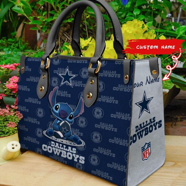 Custom Name NFL Dallas Cowboys Stitch Women Hand Bag