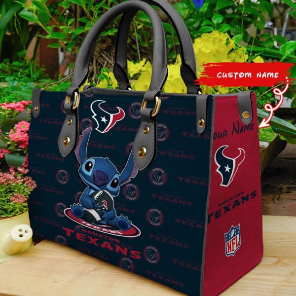 Custom Name NFL Houston Texans Stitch Women Hand Bag