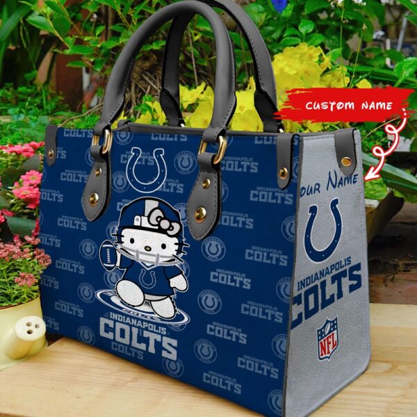 Custom Name NFL Indianapolis Colts Kitty Women Hand Bag