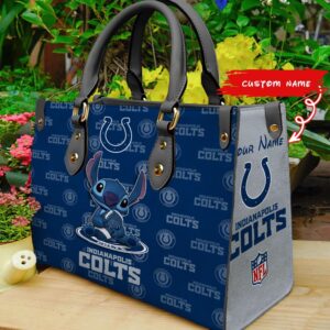 Custom Name NFL Indianapolis Colts Stitch Women Hand Bag