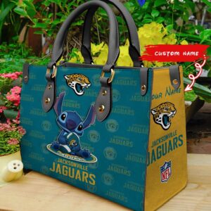 Custom Name NFL Jacksonville Jaguars Stitch Women Hand Bag