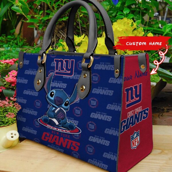 Custom Name NFL New York Giants Stitch Women Hand Bag