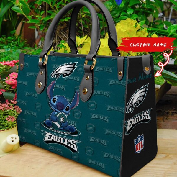 Custom Name NFL Philadelphia Eagles Stitch Women Hand Bag