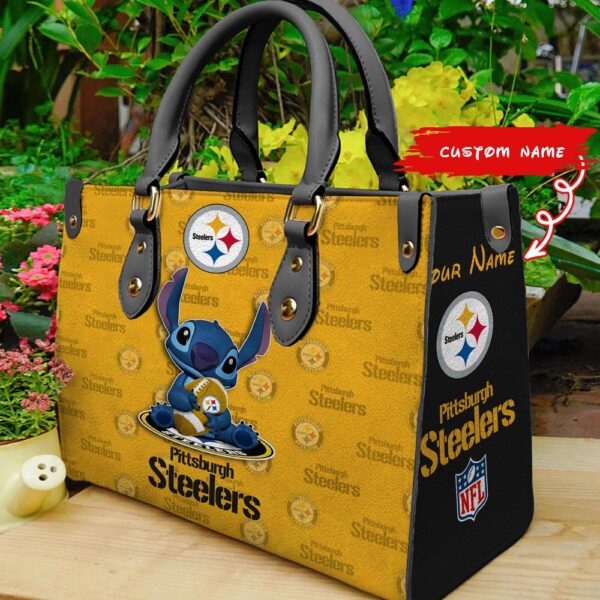 Custom Name NFL Pittsburgh Steelers Stitch Women Hand Bag