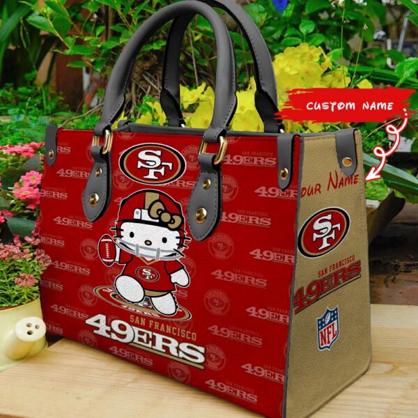 Custom Name NFL San Francisco 49ers Kitty Women Hand Bag