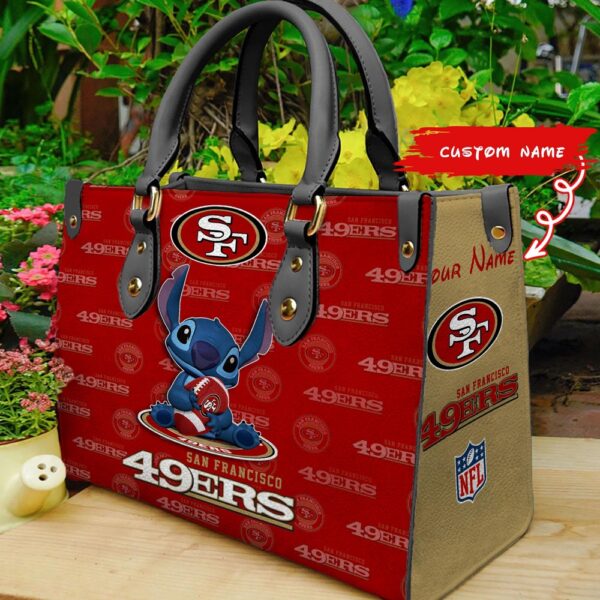 Custom Name NFL San Francisco 49ers Stitch Women Hand Bag