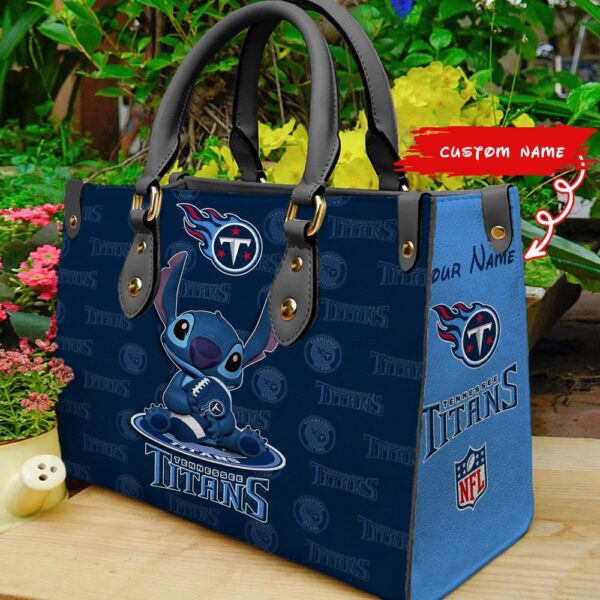 Custom Name NFL Tennessee Titans Stitch Women Hand Bag