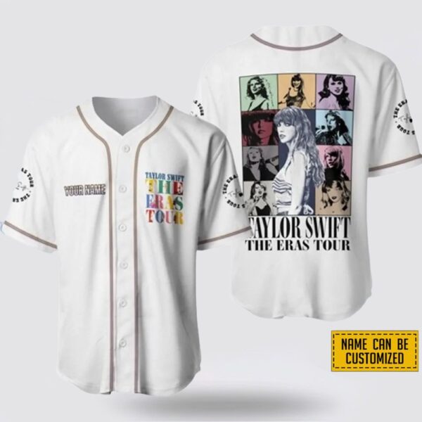 Custom Name Taylor Swift’s Eras Tour Baseball Jersey Shirt