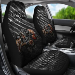 Las Vegas Raiders NFL Team Monster Attack Grabbing Artwork Car Seat Covers