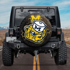 Michigan Wolverines NCAA Mascot Spare Tire Cover Gift For Campers