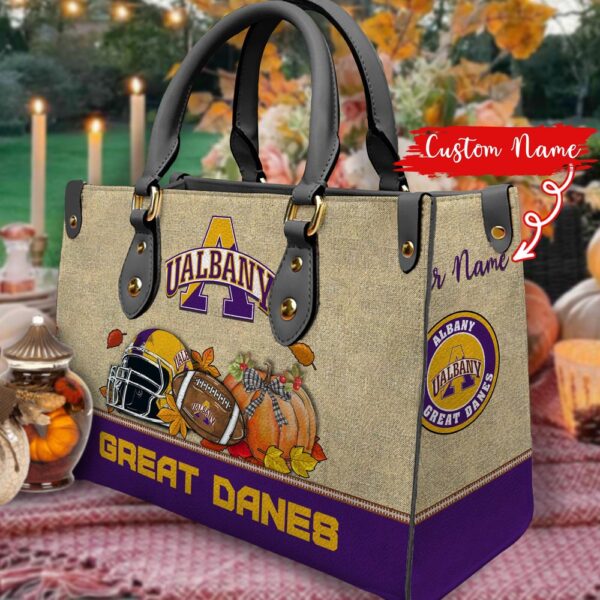 NCAA Albany Great Danes Autumn Women Leather Hand Bag