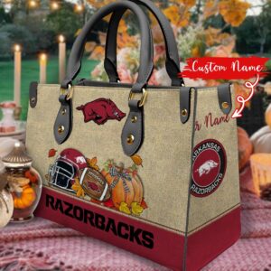 NCAA Arkansas Razorbacks Autumn Women Leather Hand Bag