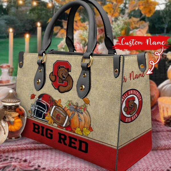 NCAA Cornell Big Red Autumn Women Leather Hand Bag