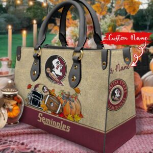 NCAA Florida State Seminoles Autumn Women Leather Hand Bag